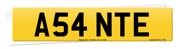 Registration number A54 NTE